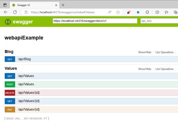 ASP.NET web API Swagger