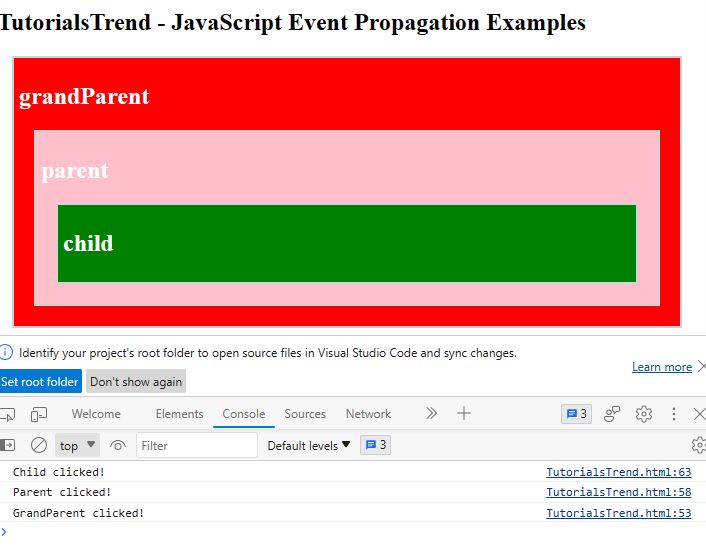 JavaScript Event Propegation
