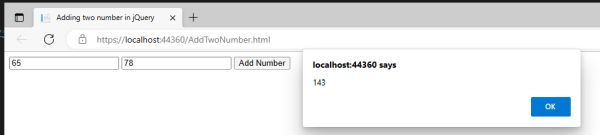 jquery Add Number Example