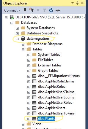 ASP.NET Core Web API Data Migration
