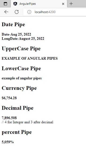 Angular pipe