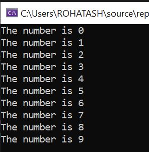 Loops in C# 