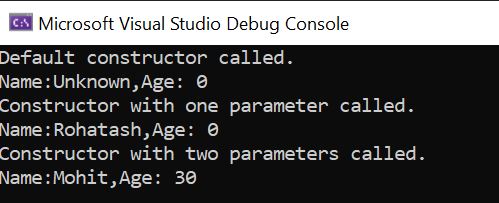 Constructor Overloading in C#