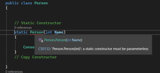 Static Constructor in C#