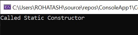 Static Constructor in C#