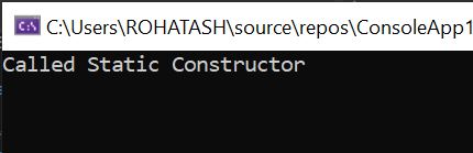 Static Constructor in C#