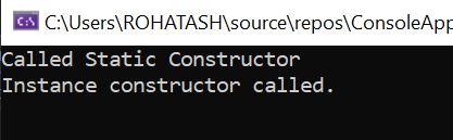 Static Constructor in C#