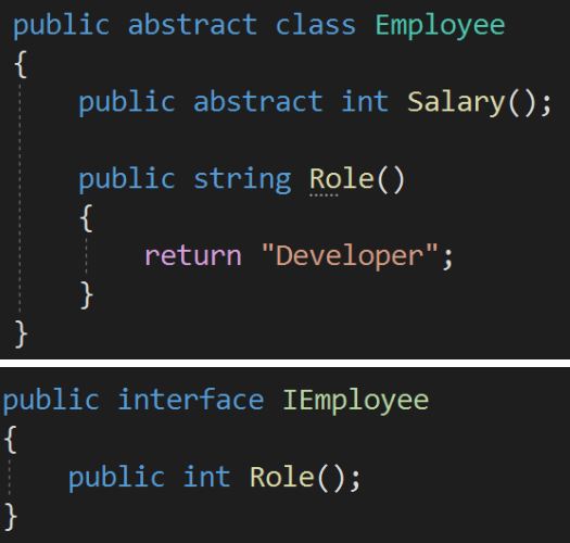 Interface and Abstract Class Questions in C#