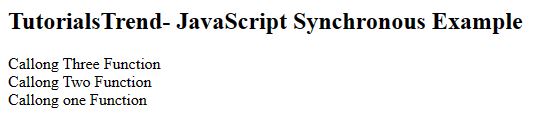 javascript synchronous and asynchronous