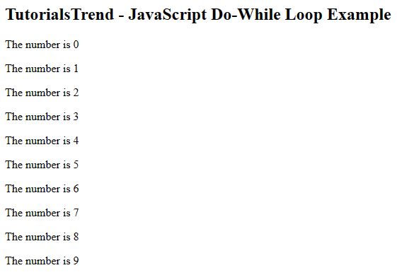 javascript Loops