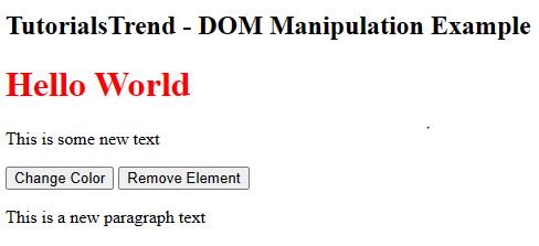 javascript DOM Manipulation