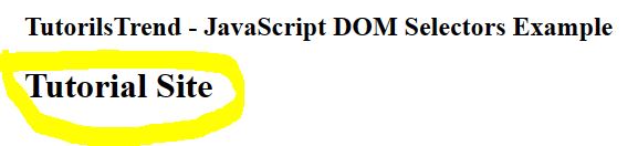 javascript DOM Selectors