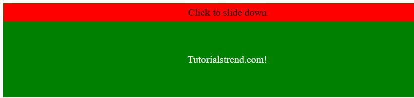 jquery slideDown method