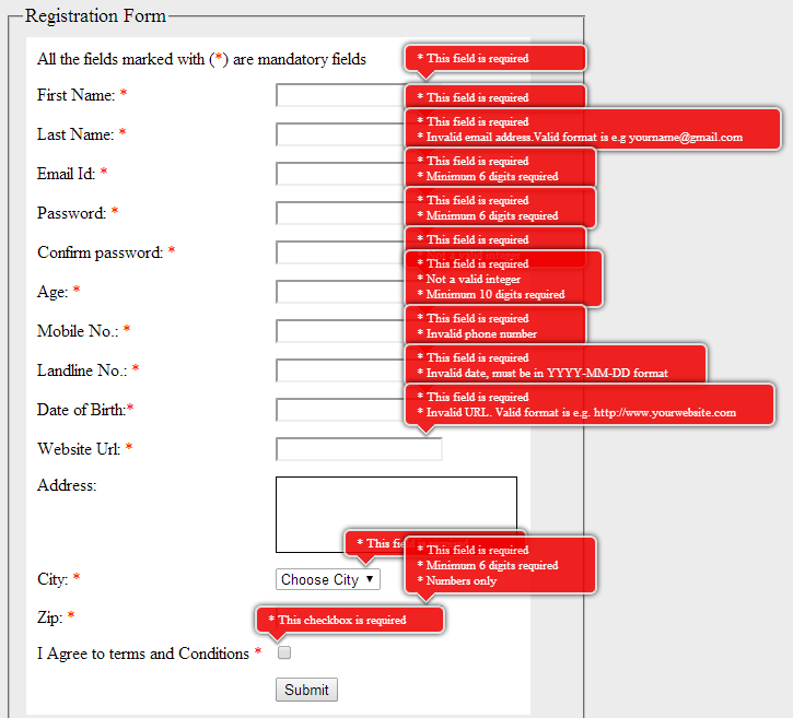 MVC validation