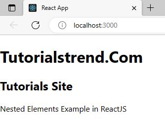 React JSX Nested Element